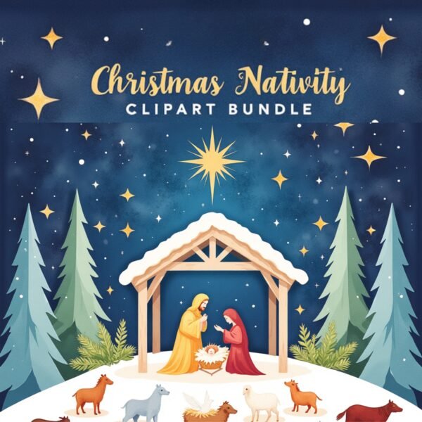 Christmas Nativity Clipart Bundle- Free Download