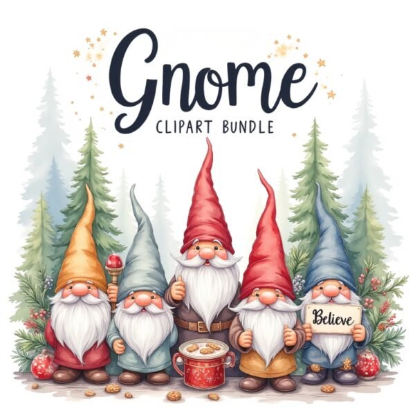 Gnome Clipart Bundle-Free Download